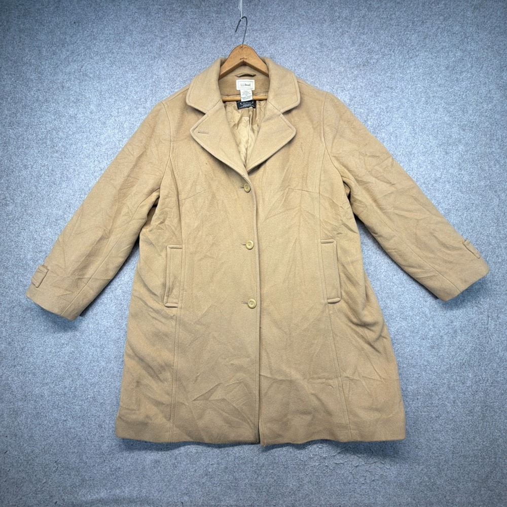 Vintage LL Bean Coat Women's XXL Bellandi Italian Wool Button Up